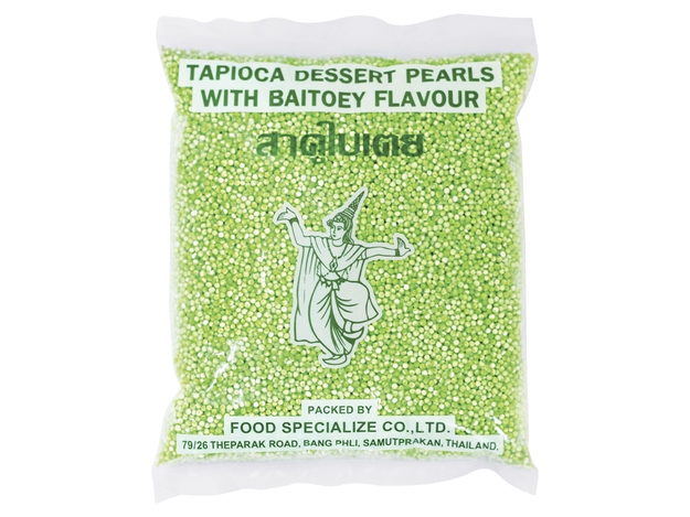 Tapioca Pearls Green w/Baitoey (Sago)454gr Thai Dancer